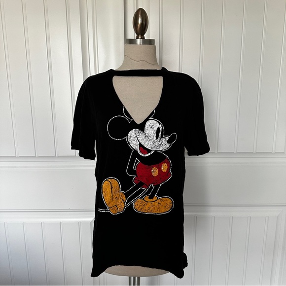 Disney Tops - Black Mickey Mouse Cut Out Shirt